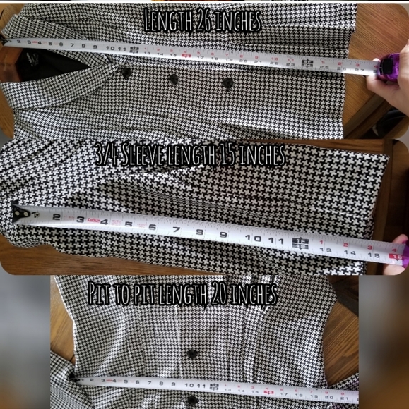 T. Milano pencil skirt suit set sz 12P blk/wht - Picture 8 of 11